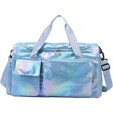 Bolsa De Viaje Separación Seca Y Húmeda Fitness Gym Deporto Gran Capacidad Gran Capacidad Durante La Noche Fin Semana Equipador Viajes Weekender Fitness Gym Sport Para Diariamente - Azul - Ver 2