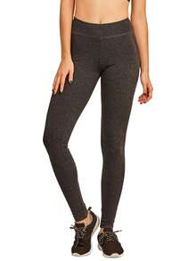 Women's Premium Cotton Leggings Ankle Length With High Wide Waistband S-3XL High Waisted Leggings Full Length Regular & Plus Size No See-Through Athletic Workout Running Cycling Yoga Pants For Women Tummy Control Activewear Shapewear Womenswear - 深灰色 - 查看 6