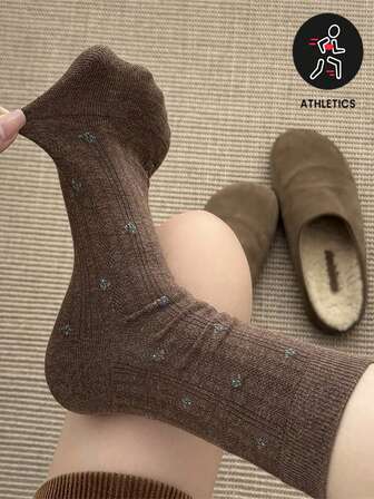 3 双女士可爱、时尚、百搭休闲袜，适合室内外穿着，舒适运动袜，适合秋冬