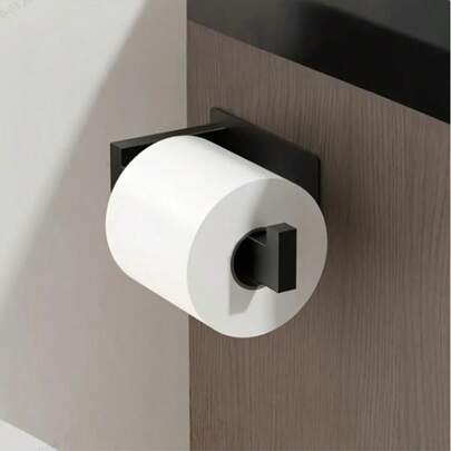 MiLaiWP 可调节不锈钢厕纸架 - 自粘式浴室纸巾卷架，无螺丝，防锈防潮，易于安装在浴室墙壁上，厕纸架，现代浴室装饰，不锈钢架