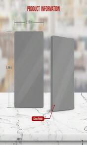 ENERLITES Blank Cover Wall Plate, Gloss Finish, Standard Size 1-Gang 450&#34; X 276&#34;, Polycarbonate Thermoplastic, 8801-W, White