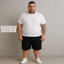 EVOLUTION PLAY Kit 2 Bermuda Shorts Twill Men's Plus Size 48 Or 58 Extra Large - Black-ocher - View 4