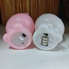 Cute Rabbit Shaped Warm Light LED Lamp, Soft And Comfortable Light, Small And Portable, Suitable For Bedroom, Living Room, Study, Party, As A Night Light And Home Decorative Gift, Also Called LED Light, Atmosphere Light, Decorative Light, Night Lamp. - Big Head Rabbit Night Light - View 10