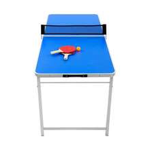 SENDERPICK Foldable Pong Table Table Foldable Ping Pong Table For Indoor & Outdoor Use Foldable Ping Pong Table Portable - Blue and Silver - View 7