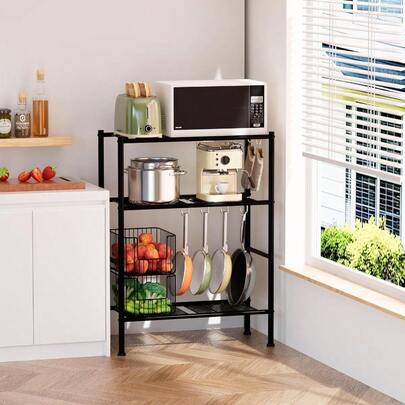 Étagère métallique à 4 niveaux, unité d'étagère en fil métallique, étagère de rangement pour garage, étagère de rangement pour salle de bain, buanderie, placard, cuisine et garde-manger, 28,9 po L x 11,8 po P x 57,5 po H, argent
