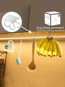 5/10/20 móc treo đồ trong suốt, thích hợp cho nhà bếp, phòng tắm, phòng khách để lưu trữ và sắp xếp đồ đạc - Trong suốt - Xem 5