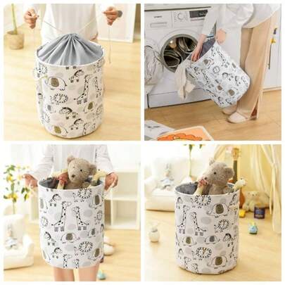 Cesto Ropa Sucia Cesta Ropa Sucia, Cesta de Juguetes Cesto Colada con Asa, Cubo Ropa Sucia para Lavadero Habitacin Infantil Salon Bao, Cestos para la Colada Juguete Jirafa
