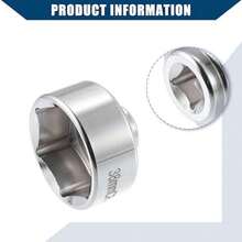 38mm Oil Filter Wrench For Car, Front Oil Filter Socket, Durable, 1Pcs Silver Tone