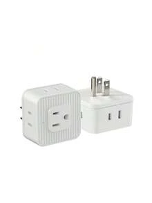 Wall Power Strip Extender With Plug, Multiple Socket Extender With 5 AC Outlets, Small Power Strip Splitter For Travel, Home, Office, Dorm - US A Type Plug(110-127V) - View 2