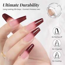 YTD Likomey Esmalte Semipermanente de Uñas en Gel UV LED,6 Colores Pintauñas Permanentes Camaleón Kit de Temperatura Cambio de Color,Rojo Verde con Base y Capa Superior Esmaltes de Uñas,8 Pcs 7.5ml - rosa - Ver 2
