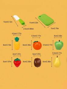 1 Set Of Children's Simulated Food; Dress-Up Role-Playing Simulation Of Home Toys; Cutting Food Assembly Set, A Variety Of Food, Early Childhood Toys, Perfect Gifts For Babies Over 3 Years Old At Christmas And New Year. - Multicolor - View 6