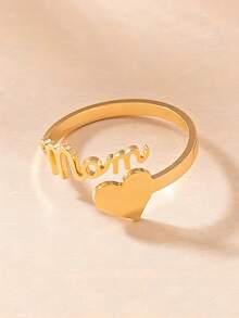 Customized Name Rings, Open-End Rings, DIY Stainless Steel Jewelry, Fashion Accessories, Mother's Day, Valentine's Day,12 Styles To Choose From - Multicolor - View 3