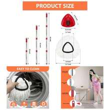 Scrub Brush, 2 Pack Spin Scrub Brush Compatible O Cedar Easywring 1 System, Stiff Bristle Cleaning Brush Kitchen Bathroom And Various Hard Surfaces - 2+1+1拖把套裝 - 查看 1