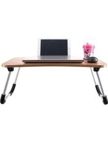Portable Laptop Table Foldable Home Office Bed And Sofa Stand - 棕色 - 查看 5