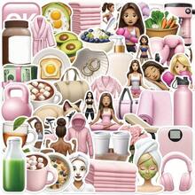 50PCS GYM Girl Stickers, High Quality Stickers, Perfect For Decorating Your All Kinds Of Holidays Party Decoration, Phone, Laptop, Tablet, Water Bottles, Scrapbook, Journaling, Car, Gift Bags, Envelope Seals KWBO - ZS-136*1 - 查看 2