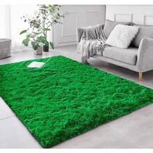 Luxury Shaggy Rug For Living Room Or Bedroom 2.00 X 1.40 - Green - View 2
