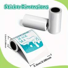 Colorful Transparent Sticker Paper - Pink, Blue & Green Printing Effect Mini Printer Refill Sheets For Journaling, Photos, Study Notes, And Office Supplies