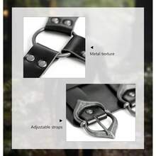 Medieval Leather Back Sword Shoulder - Adjustable Sheath Holster Renaissance Costume Accessory - Black-3 - View 4