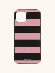 Retro Geometric Striped Phone Case, SECRET FACTORUS Fashionable Pattern Protective Cover, Compatible With IPhone 17 / 17 Air / 17 Pro / 17 Pro Max, And Galaxy Phones, Compatible With S26/S26 PLUS/S26 Ultra - Multicolor - View 36
