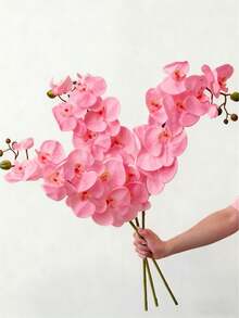 1 pieza Flor de orquídea Phalaenopsis artificial, decoración versátil para bodas, fondo de novia, ramos, corsajes, arcos, fiestas, regalos, centros de mesa de restaurante