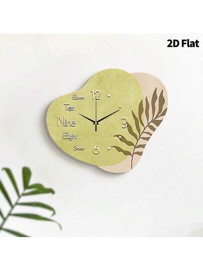 2D Flat 1pc Moderne Minimalist Home ation Creativity Wand Clock, Ultra Quiet Quartz Movement, No Ticking Sound, Painting Klok Living Room, Bedroom Office, able Watch, Unique Personalized, Clear Reading Time, In Bedroom, Studio, Ho Study, Kitchen Cafe, Perfect Family Friends