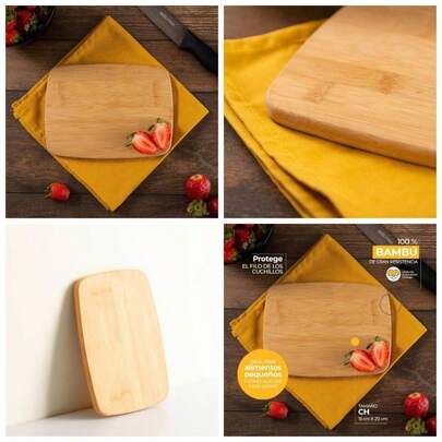 Esencial Tablas Para Picar de Bamb 2 Piezas