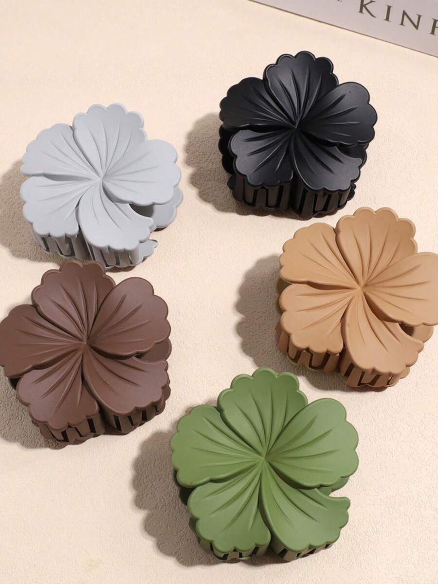 1/6/12 Stück Blumen Muster Boho ABS Kunststoff Matt Farbverlauf Spiral Blumen Haarspangen, große Haarklammer, Sommer Strand Urlaub Stil elegante Haarzubehör elegante Haarklammer Winter Haarklammer