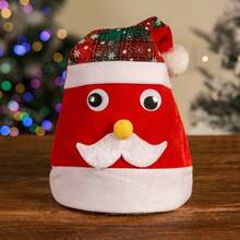 1pcs2025 Cross-Border Holiday Party Christmas Decoration New Product, Thick Red Christmas Hat, Suitable For All Ages.