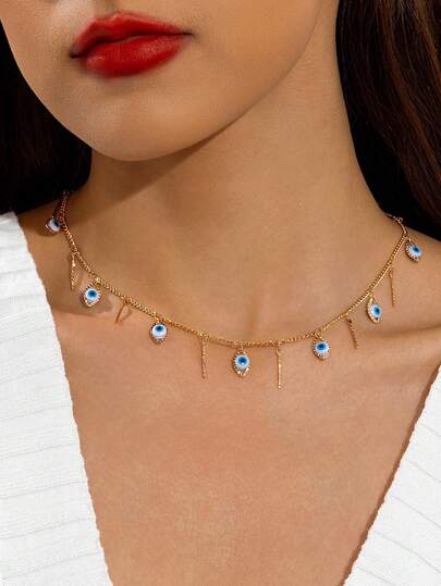 imoli 眼睛墜飾項鍊