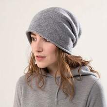 1pc Luxury Brimless Hat - Warm, Elastic, Breathable, Unisex Loose Style With Rolled Edge, Thin Knit Slouchy Cap Beanie Hat, Women's Layered Solid Color Brimless Hat, Street Hip-Hop Style Beanie Cap, Beanie For Women Men Slouchy Beanies Autumn And Winter Soft Skull Cap, Warm Knitted Slouchy Hat For Outdoor, Hiking, Cycling, Party, Travel, Christmas, Thanksgiving & New Year Gift