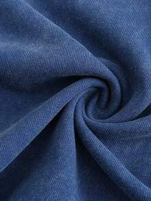 (230g T-Shirt)Men's Loose Washed Cotton "When You Go Through Deep Waters" Turtle Graphic T-Shirt, Comfortable Christian Faith Tee With Bible Verse, Breathable Retro Streetwear -  Gift Choice - Màu xanh lam - Xem 5