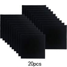 Black Ultra-Fine Microfiber Cleaning Cloth, A Gentle And Reusable Lens Cleaning Cloth Suitable For Eyeglasses, Phone Screens, Camera Lenses And Jewelry. Made Of Black Fine Fabric To Reduce Static, High-Quality Multi-Layer Design, Durable And Soft.