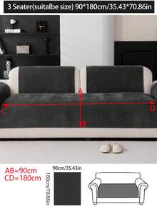 1pc All-Season Sofa Cushion Cover, Modern Minimalist Anti-Slip Sofa Seat Pad, Dust-Proof & Washable Sofa Slipcover, Soft & Fade-Resistant, Pet-Friendly, Fits L-Shaped Sofa And 1/2/3/4 Seater Sofa, Suitable For Bedroom, Office, Living Room