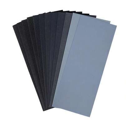 12PCS Sand Paper Assortment Pack 12 Grits Sandpaper Wood Sanding, Wet Dry Sandpaper Sheets 120/150/180/240/320/400/600/800/1000/1500/2500/Grit