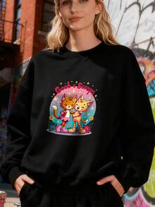 Goob Scraps Dandy's World Birthday Costume For Kids Adults Long-Sleeve Sweatshirt - 黑色 - 查看 4