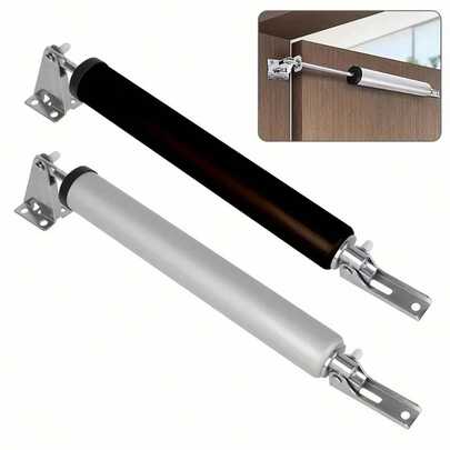 Heavy Duty Door Closer With Adjustable Speed, Polished Metal Surface, Automatic Closing - Ensures Home Safety