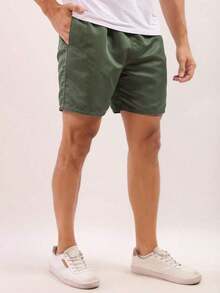 Men's Bermuda Shorts, Mauricinho Style, Quick-Drying, Surf, Printed, Beach, Tactel Fabric, Adult Shorts - Verde militar - Ver 2