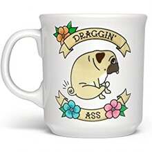 Genuine Fred SAY ANYTHING MUG, DRAGGIN, 16 Ounce Ceramic Mug, White, Dishwasher - Tự chăm sóc - Xem 5