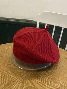 British Retro Street Style Beret For Girls In Autumn And Winter Knitted Art Painter Hat Versatile Warm Hat Casual,Summer,Beach - Multicolor - View 2
