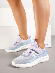 Sports Shoes Sneakers Decorated With Stripes - Grey - View 2