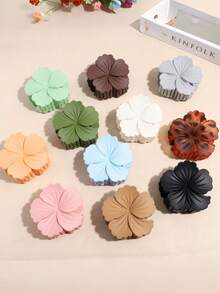 1/6/12 Stück Blumen Muster Boho ABS Kunststoff Matt Farbverlauf Spiral Blumen Haarspangen, große Haarklammer, Sommer Strand Urlaub Stil elegante Haarzubehör elegante Haarklammer Winter Haarklammer