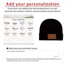 Personalisierte Buchstaben Acryl Strick Beanie, geeignet für den täglichen Gebrauch