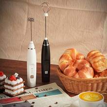Spumator de lapte portabil, reîncărcabil USB, baterie de lungă durată de 1200 mAh - include 2 teluri din oțel inoxidabil, 3 viteze reglabile, potrivit pentru cafea, ciocolată caldă, milkshake, amestecare de ouă - baterie litiu durabilă, esențial pentru barista de cafea | Echipament modern de cafea - Multicolor - Vizualizare 4