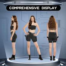 Thigh Holster Women, Adjustable PU Leather Leg Holster And Belt Gun Holster Halloween Cosplay Policewoman Costume - màu đen - Xem 10