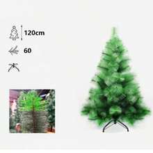 Nuevo árbol de Navidad de PVC, árbol de Navidad artificial, árbol de madera dura de PVC, árbol de Navidad verde, decoración de árbol de 60 cm, 90 cm, 120 cm, 150 cm, 180 cm y 210 cm, adecuado para decoración navideña de hogar, jardín, centro comercial y restaurante. - Verde - Ver 26