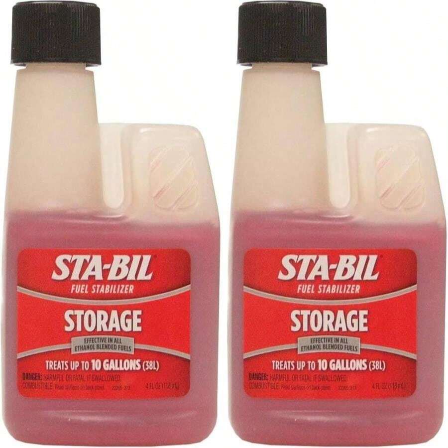 STA-BIL Storage Fuel Stabilizer - Keeps Fuel Fresh For 24 Months - Prevents Corrosion - Gasoline Treatment That Protects Fuel System - Fuel Saver - Treats 10 Gallons - 4 Fl. Oz. (22204) (Pack Of 2)