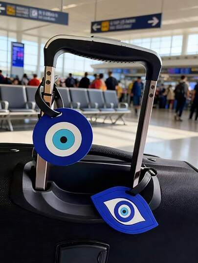 3 piezas/1 pieza Etiqueta de equipaje con estilo del Día de la Independencia en azul, accesorios de equipaje, etiqueta colgante de identificación, tarjeta de identificación antiperidida para aeropuerto, esencial de viaje de negocios al aire libre, esencial de viaje azul, con gafas, diseño floral y dibujado a mano, etiqueta de identificación antiperidida ligera y duradera, etiqueta de equipaje y bolso, colgante artístico de alta calidad, exclusivo para viajeros de negocios, estilo minimalista, etiqueta flexible, imprescindible para entusiastas de los viajes