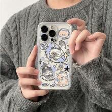 Funda para Teléfono - Funda Transparente con Gatos Voladores en el Espacio - Una Cubierta de Teléfono Lujosa de TPU Suave a Prueba de Golpes, Diseñada para Ser Compatible con iPhone 17, 16, 15, 14, 13, 12, 11 Pro Max, Así Como 16, 14 Plus, 12 Plus. - Color mezclado 1-1122 - Ver 4