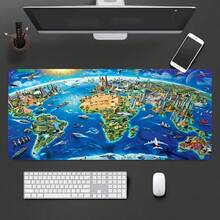 1 Alfombrilla de ratón con Mapa del Mundo Fantástico - Alfombrilla de escritorio grande con vibrantes hitos, base de goma antideslizante y superficie suave, alfombrilla de ratón duradera para juegos de computadora y trabajo en el hogar y la oficina, alfombrilla de ratón de gran tamaño para agregar interés a su escritorio de trabajo Accesorios de oficina Suministros de oficina Accesorios de escritorio Alfombrilla de ratón Alfombrilla de ratón para escritorio - Multicolor - Ver 10