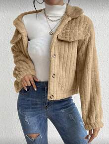 Women Coats - Khaki - View 4